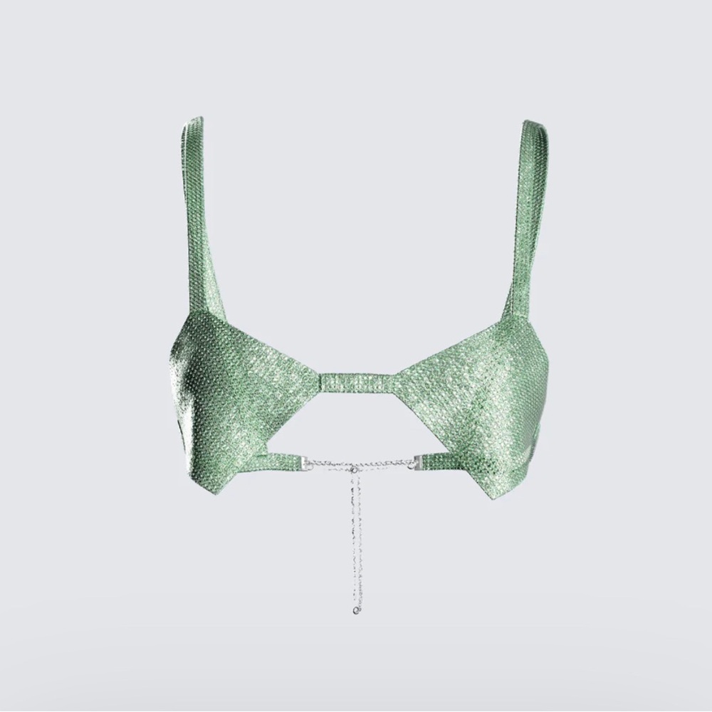 Lula Green Rhinestone Top